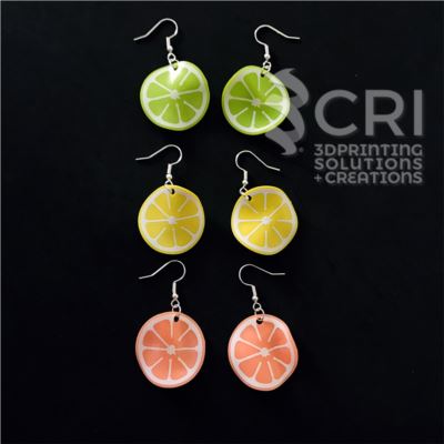 Orecchini Citrus fruits in stampa 3d